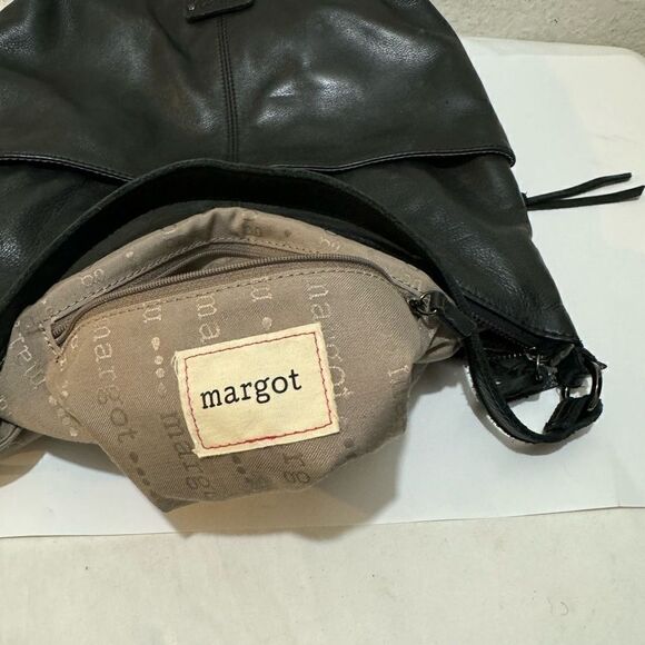 Margot hobo Genuine Black Leather shoulder bag - Picture 8 of 12